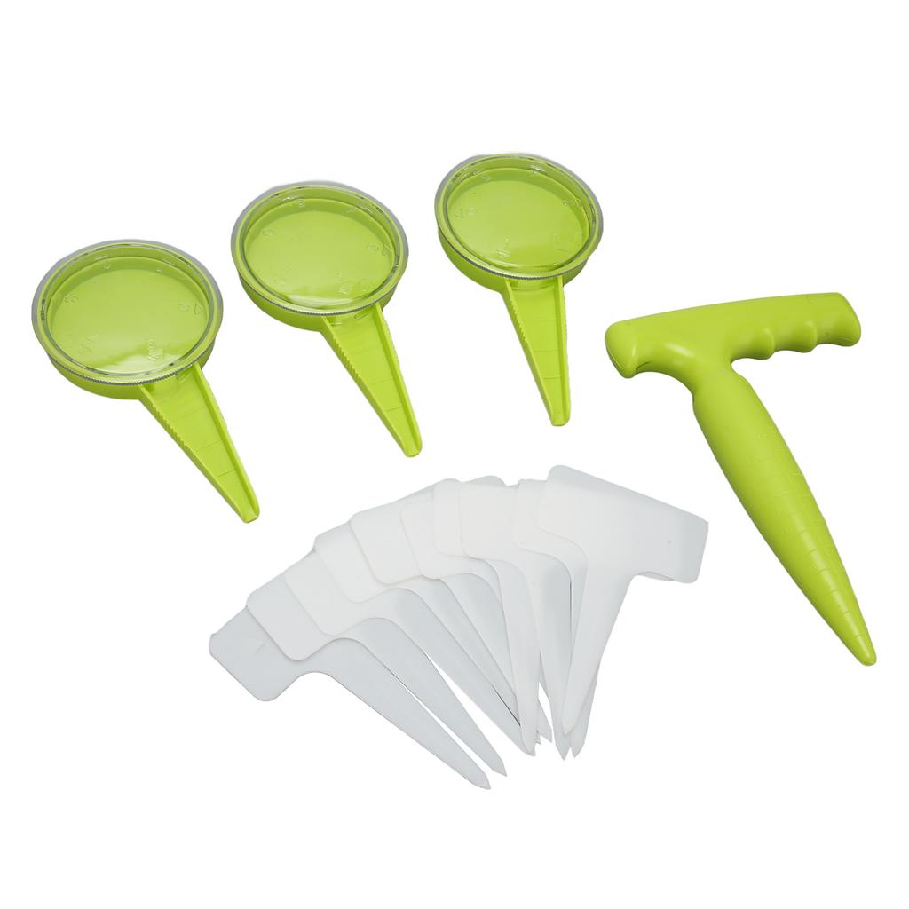 Seed Dispenser Adjustable 5 Dial Settings Handheld Seed Planter Tool Set for Garden Fluorescent Green