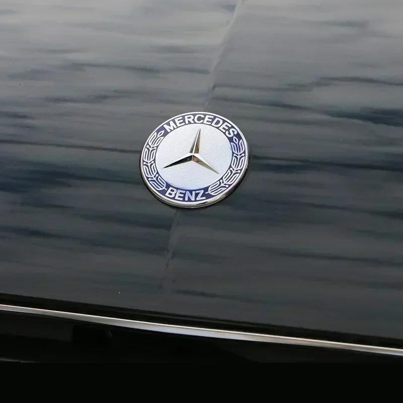 Car Sticker C200 E300 Hot 2026 New For Benz W212 GLC GLK 2025 Hot For Mercedes Benz AMG Car Metal Flat Hood Emblem Front Badge L