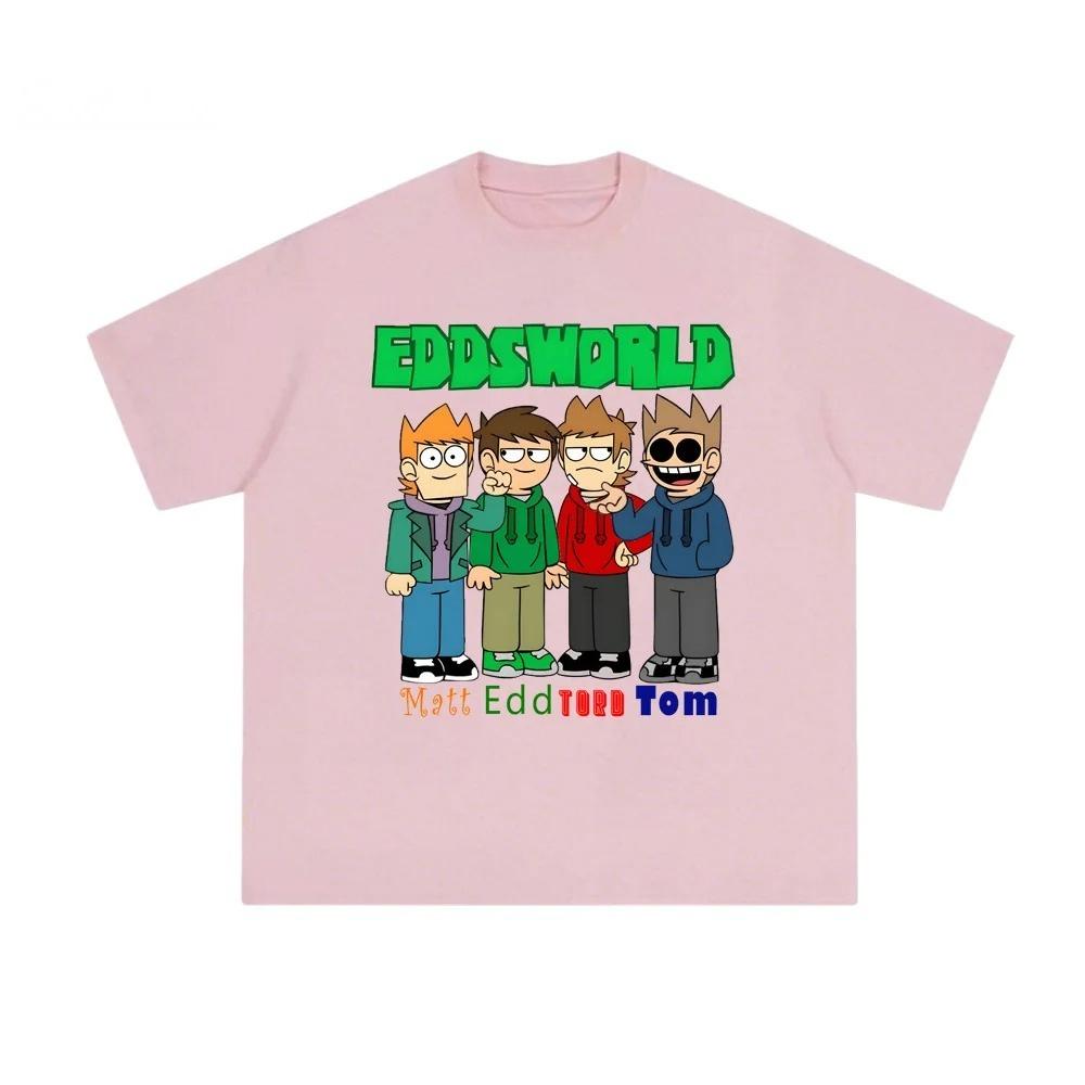 Eddsworld T-Shirt 2026 Neues Harajuku Hochwertiges T-Shirt Sommer Manga Grafikdruck T-Shirt Baumwolle Mode Bequemes T-Shirt