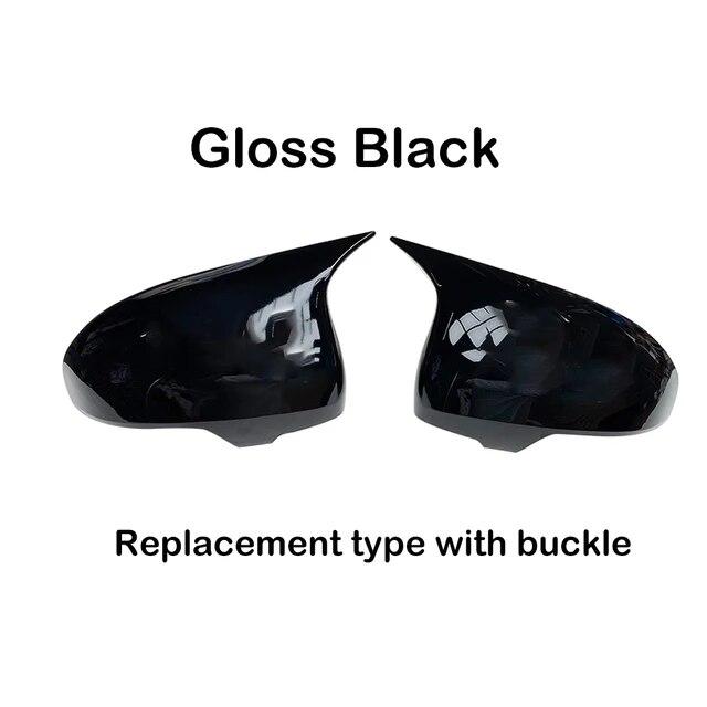 For Toyota Mark X Reiz 2010-2017 Rearview Side Mirror Cover Wing Cap Exterior Door Rear View Case Trim Carbon Fiber Look Black