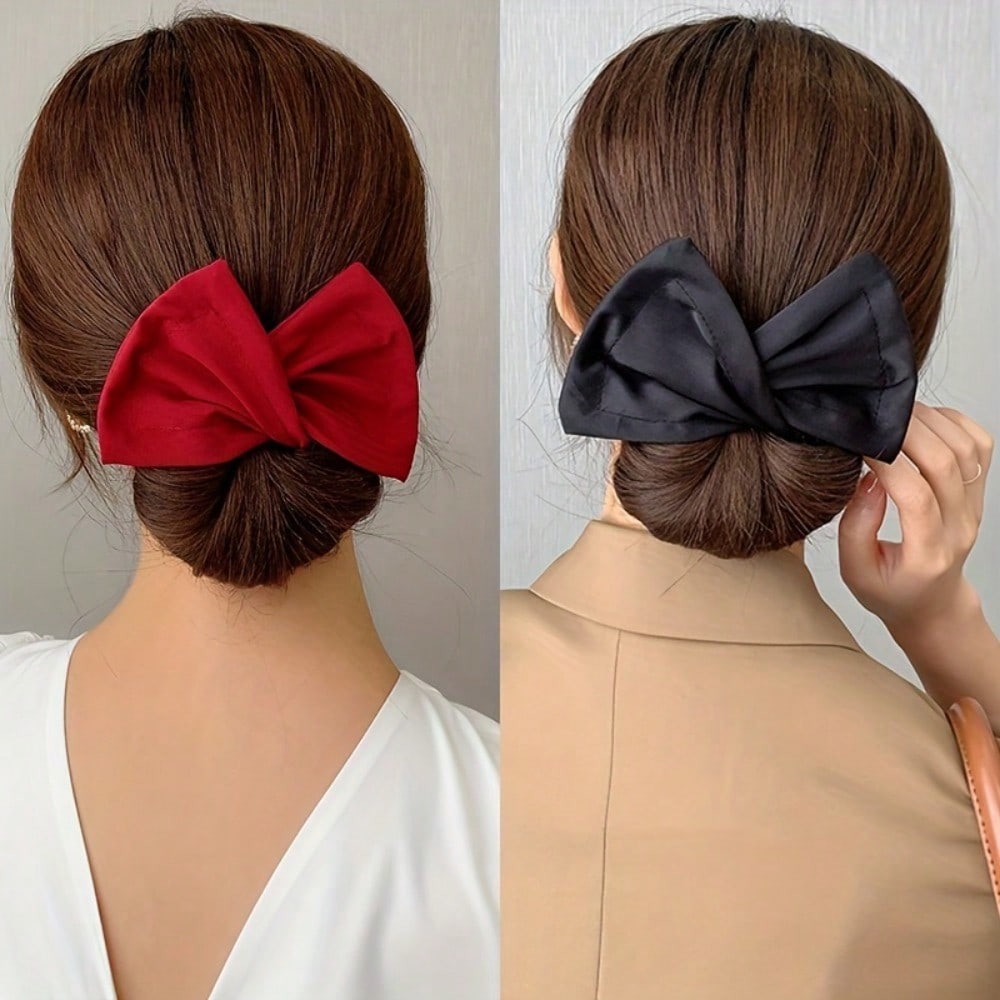 1PC Women Hair Accessories - Fashion Lazy Hair Curler - Hair Bun Maker - Bow Shaped Ponytail Holder