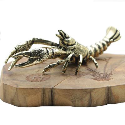 Messing Künstliche Simulation Tiere Hummer Miniatur Figuren Lebensechte Krebse Garnelen Puppe Spielzeug Vintage Tee Haustier Desktop Dekor