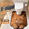 Quick-dry Bathroom U-shaped Mat Non-slip Bath Mat Fun Toilet Floor Rug  Household