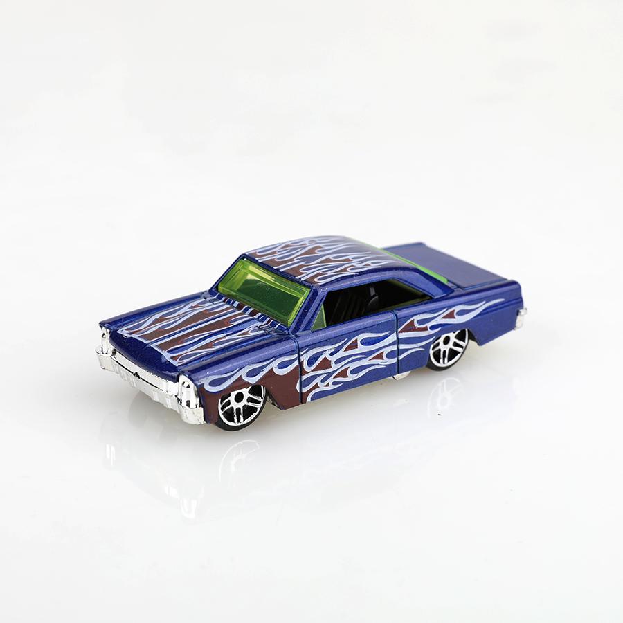 (Boxed) 1/64 Flame Pattern Theme/Retro Car Diecast Toy Set, 6 pieces, die-cast metal, boy's toy, sliding model, no pullback.