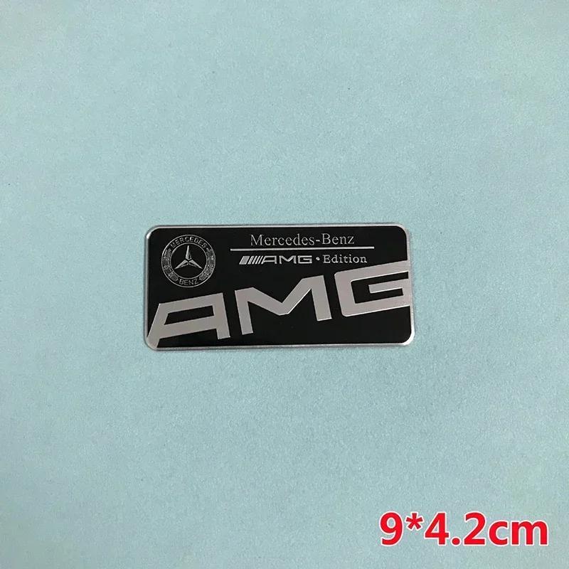 8X3cm Thin Aluminium Label Sticker Car Emblem for Mercedes Benz Wheat Star Maybach AMG Apple Tree B Logo Special Limited EditionQ6 FRDC5