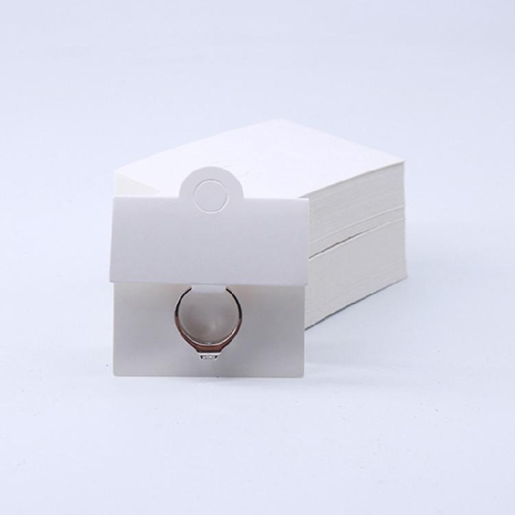 100 Pcs Kraft Ring Display Cards with Hanging Holes Blank Jewelry Display Cards