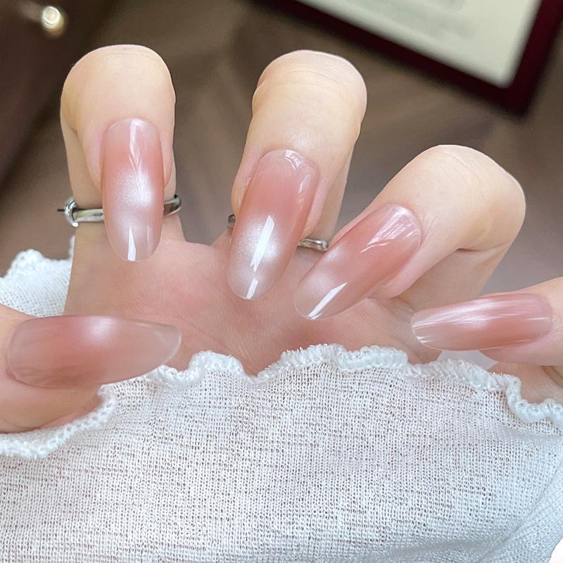 Noste nehty Advanced Kočičí oko Kamínky Francouzská Ručně dělaná Manikúra Nehtová fólie Spice Girl Čistá Touha Umělé nehty