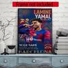 Lamin Yamal Personalized Name Round Diamond Painting Kit Diamond Embroidery Painting Rhinestones Mosaic Frameless Handwork Decoration Arts