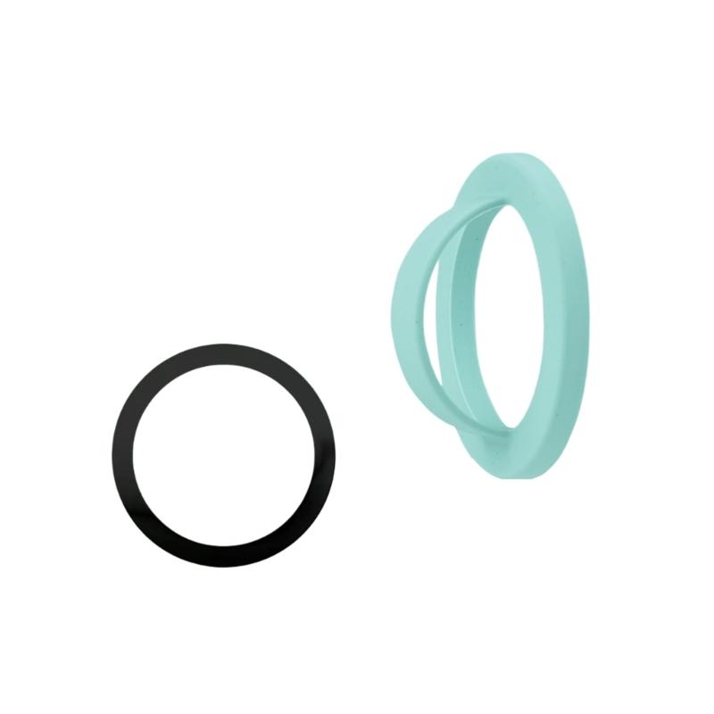 Silicone Magnetic Phone Rings Holder 360 Rotation Finger Grip Stand Not Slip Attachment for Car Mount Desk Viewing Use