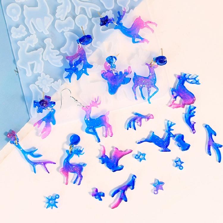 Seasonal Earring Creation Silicone Molds Handcraft Silicone Molds for Christmas Earrings Portable DIY Ear Jewelry Tools