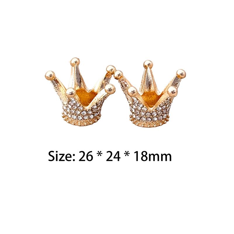 2/3Pcs Mini Gold Crown for Dollhouse  Alloy Rhinestone Princess Tiara Model Toys Accessories