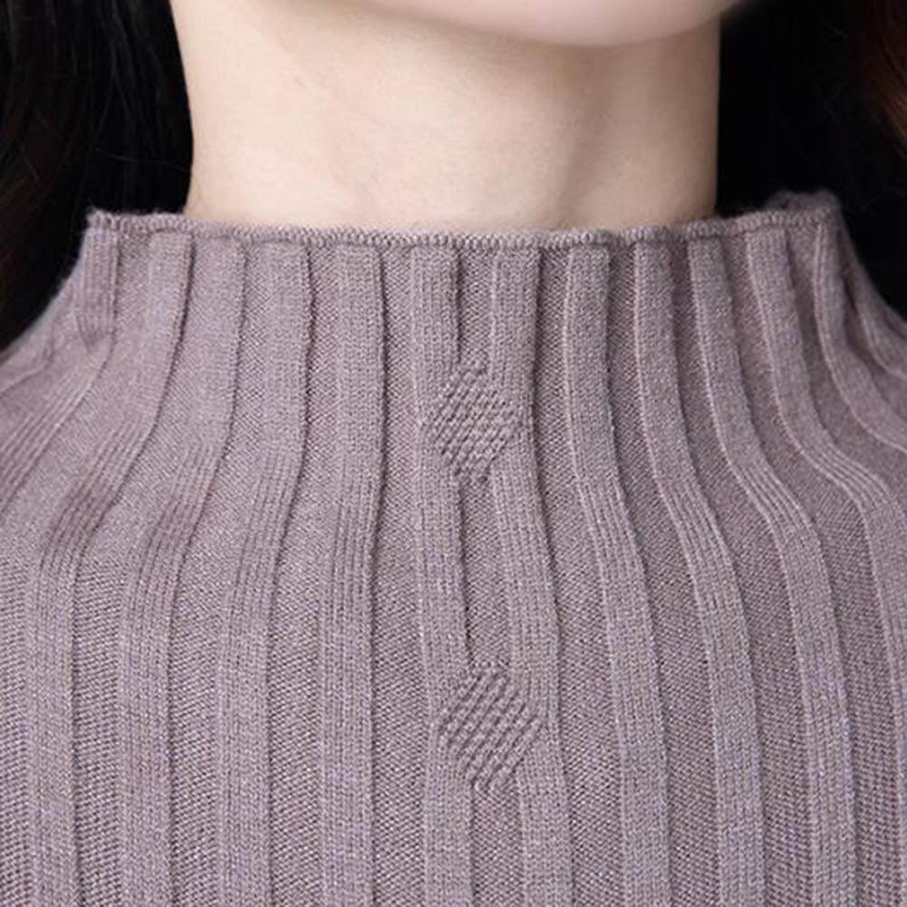 CARLIE KLOSS Sexy Knit High Long Mini Bodycon Size L Women's Korean-Style Dress, Neck, Sleeves, Dress, Dress, Brown,