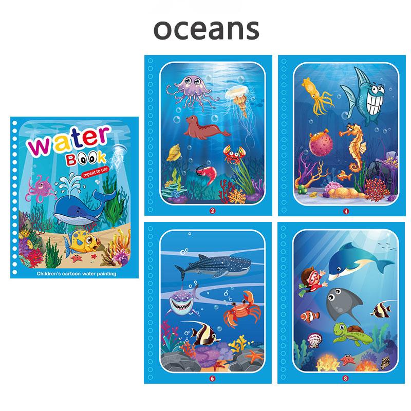 

Reusable Magic Drawing Book For Kids With Pen Montessori Early Education Water Coloring Toy For Children Gift Water Drawing Book