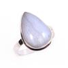 Natural Blue Lace Agate Gemstone 925 Solid Sterling Silver Gift Ring S.10 R2J33