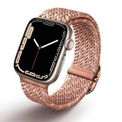Uniq Aspen Apple Watch 40/38/41Mmseries 1/2/3/4/5/6/7/8/9/Se/Se2 Braided De Różowy/Citrus Pink