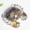 Resin Crab Figurine With Natural Crystal Material For Gift And Home Decor