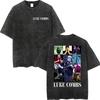Vintage Washed Luke Combs Tour  Print Tshirt Men Women Summer Casual Fashion Tshirts High Quality Cotton Oversized T Shirt