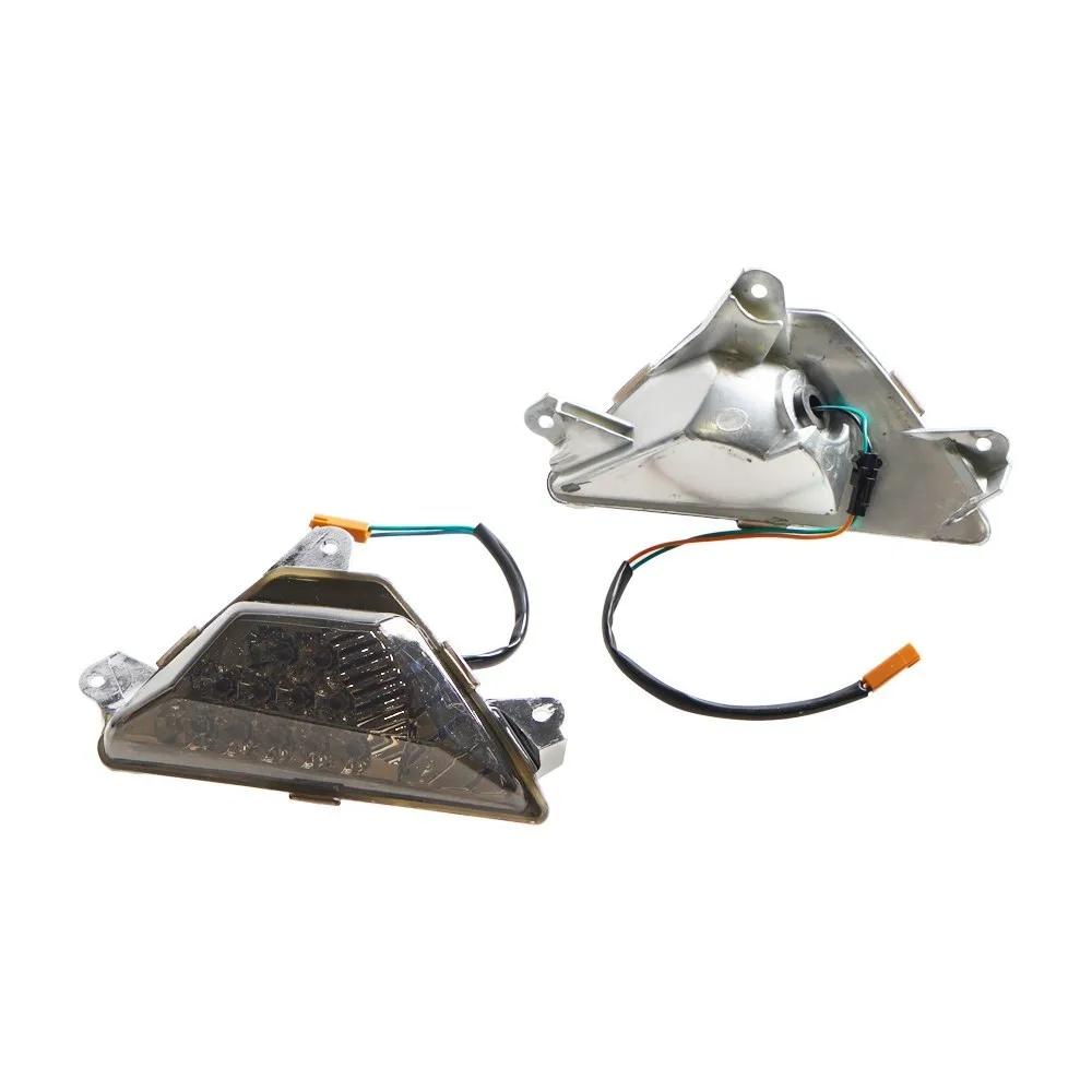 

Мотоциклетный передний светодиодный указатель поворота для KAWASAKI NINJA 250 300 400 650 SX ZX6R Z1000SX Индикатор Мигающий свет MP-SL1021 коричневый