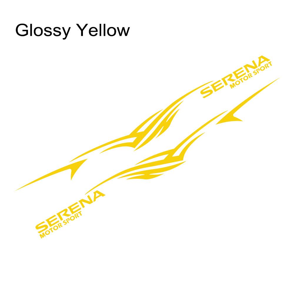 Autocollants en vinyle pour porte latérale de voiture, 2 pièces, pour Nissan Serena C23 c25 c26 c27, longues rayures, graphiques de Sport automobile, réglage