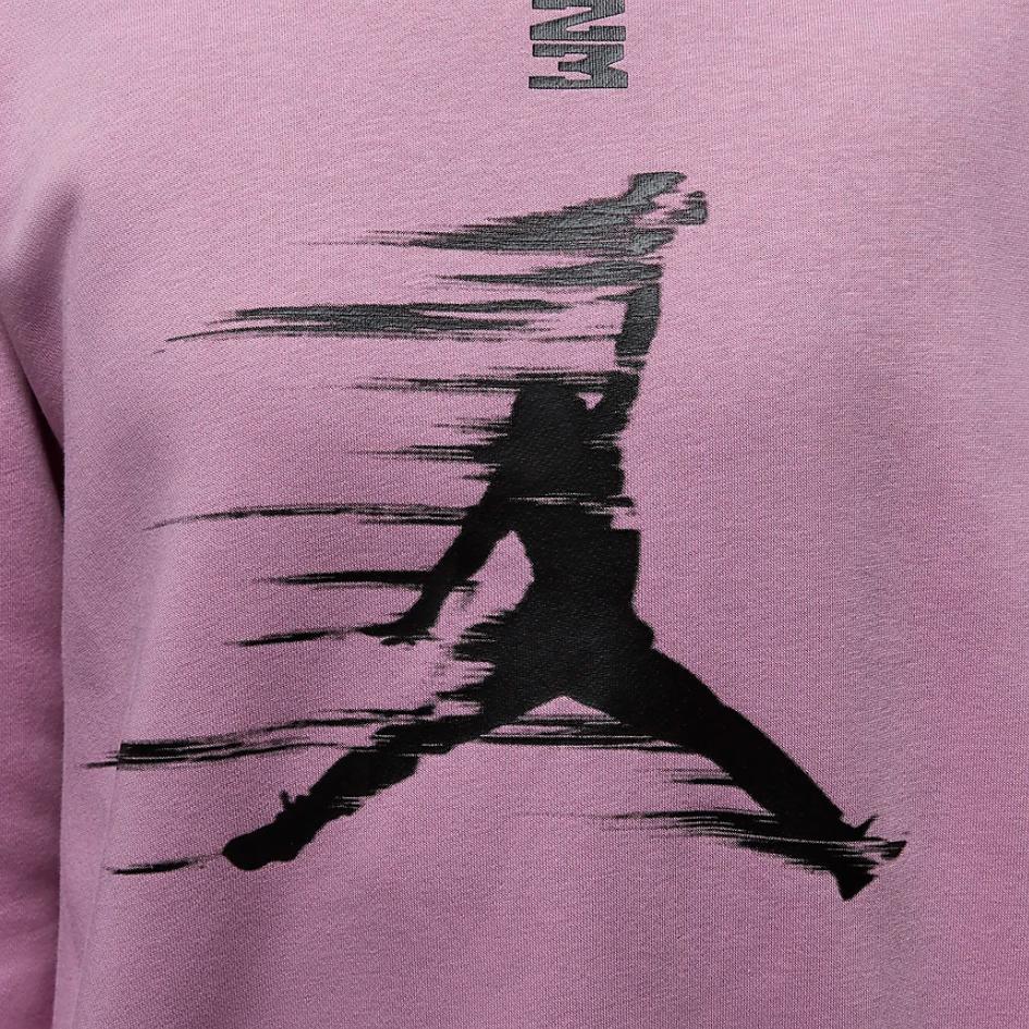 Jordan Brooklyn Fleece Logo Outdoor Casual Sports Crewneck Sweatshirt Women Sweatshirt Orchid-Purple FV7174-522