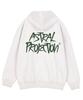 Astral Projection Graffiti Lettering Oversized Wide Shoulder Zip-Up Hoodie_Oatmeal