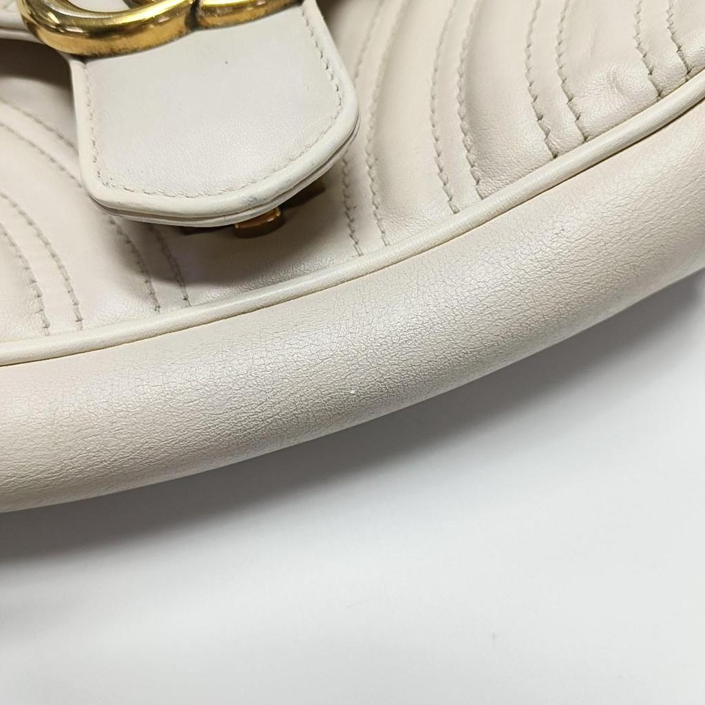 [Pre-Owned] Gucci GG Marmont Matelassé Mini Bag 'White' - Good #PGO5JP
