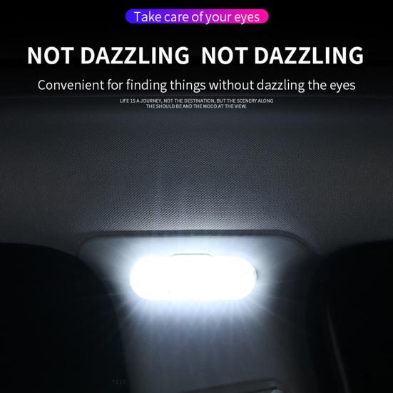 Auto LED světlo 7 barev měnící voděodolné proti poškrábání Mini velikost dobíjecí, dotykové ovládání, automatické vnitřní LED světlo