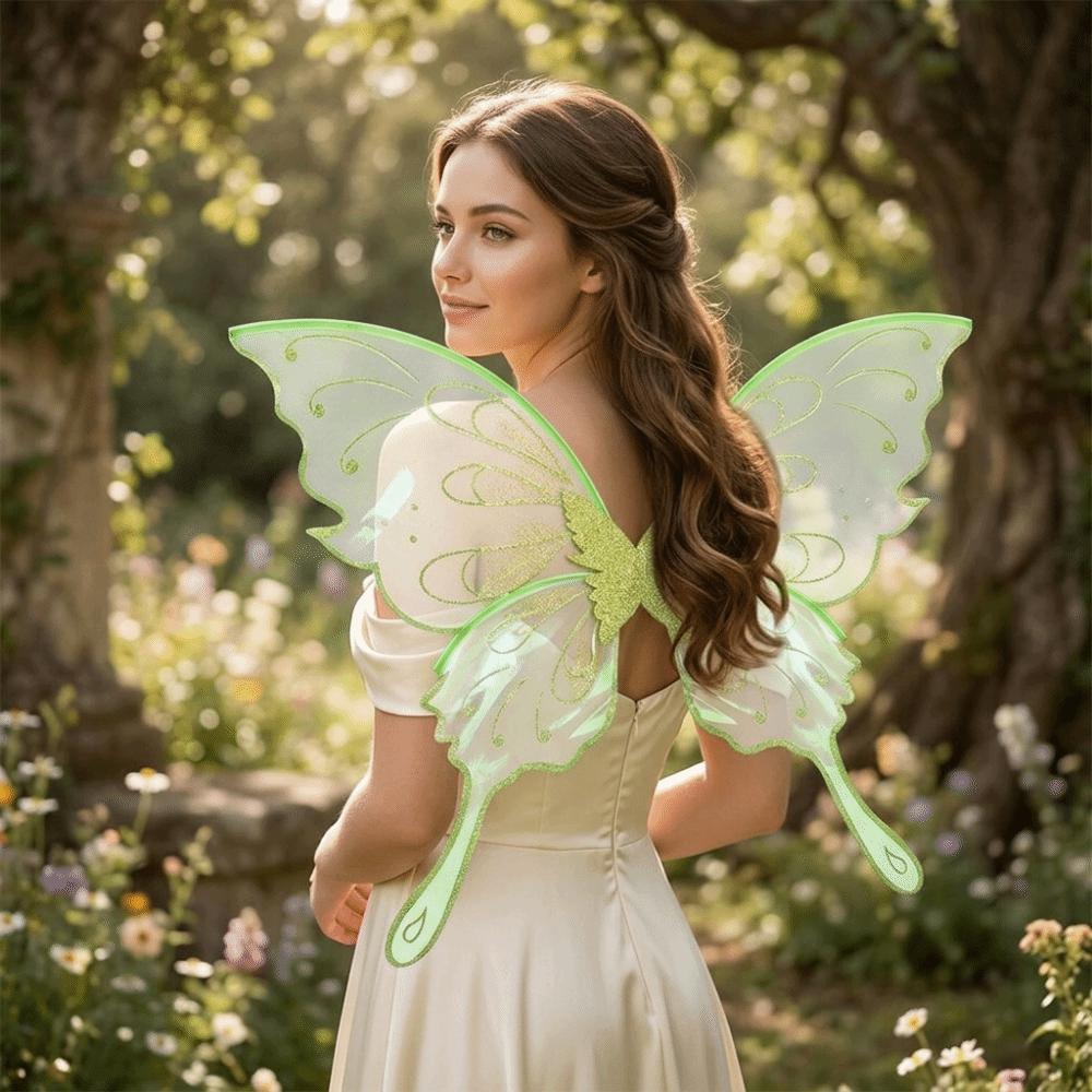 Back Attachment Butterfly Fairy Wings Sparkling Dress Up Wings Butterfly Costume Wings  Women Girls