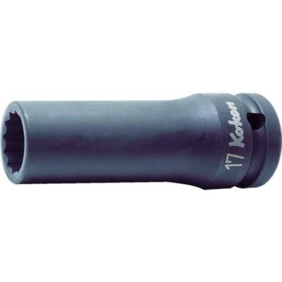 Koken Čtvercový rázový hluboký 1/2" (12,7 mm) 12bodová nástrčná hlavice, 22 mm, 14305M-22