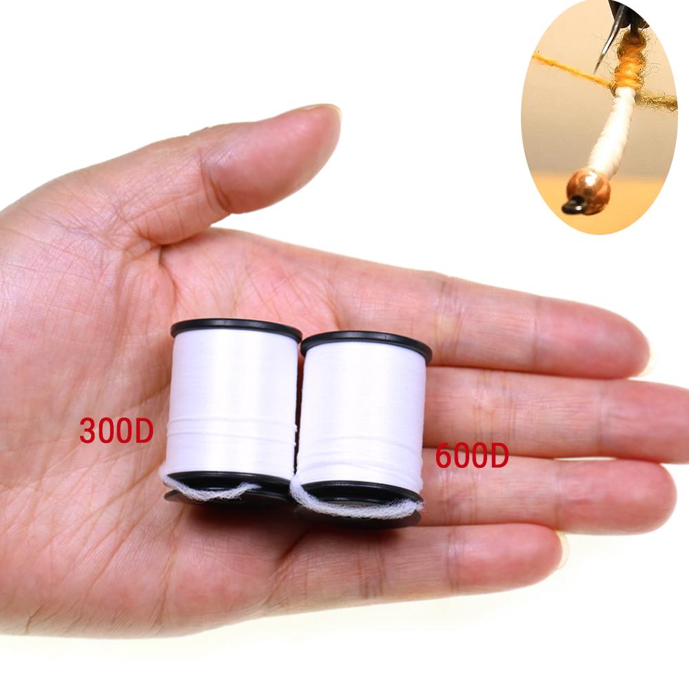 300D/600D Underbody Thread Fly Tying Thread - White Nylon Compressible Base for Nymphs, Scuds, Salmon & Steelhead Flies