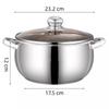 With Glass Lid Soup Pot Stainless Steel Outdoor Cooking Pot Saucepan  Induction Cooker Gas