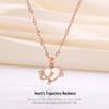 S925 Sterling Silver Heart Necklace: Women's Versatile Rose Gold Mother-of-pearl Jewelry