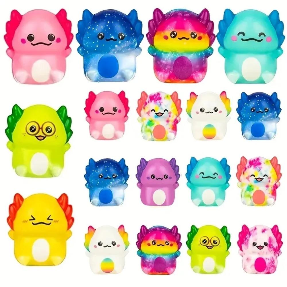 12/24PCS Mini Kawaii Newt Cute Stress Relief Squeeze Toys for Kids & Adults Slow Rising Goodie Party Favor Carnival Gift