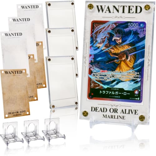 EYESRAIL [Customizable Screw-Down Design] Dress-Up Card Case, Wanted, Wanted Poster, One Piece, 35pt, UV Protection, Scratch-Resistant, Protective, Tr