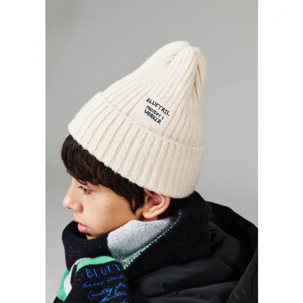 Bluetail Ivory Ribbed Beanie Ayh3ah01iv Ivory/FREE