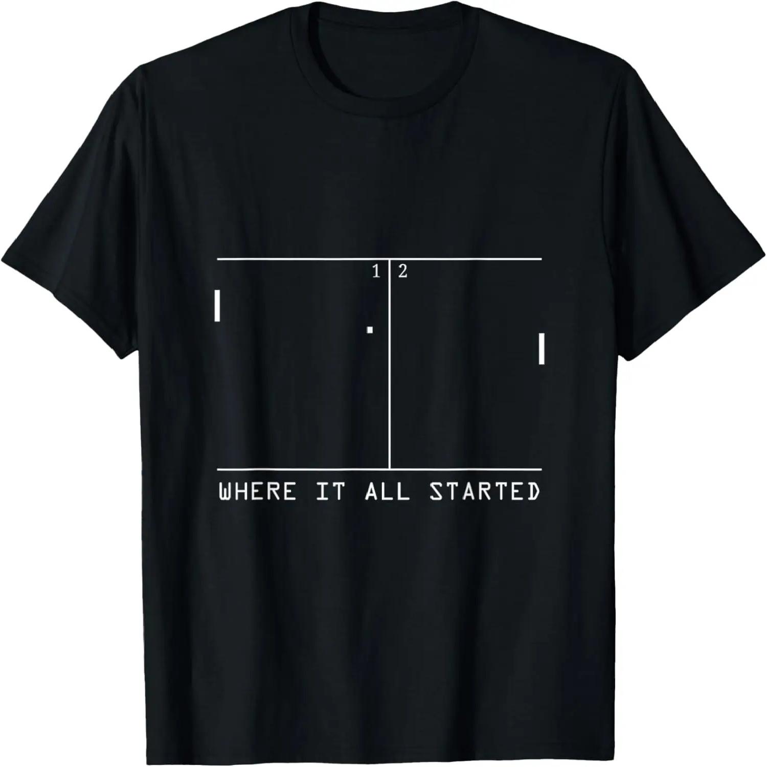 Where It All Started - Retro Old School Gaming T-Shirt XXXXL