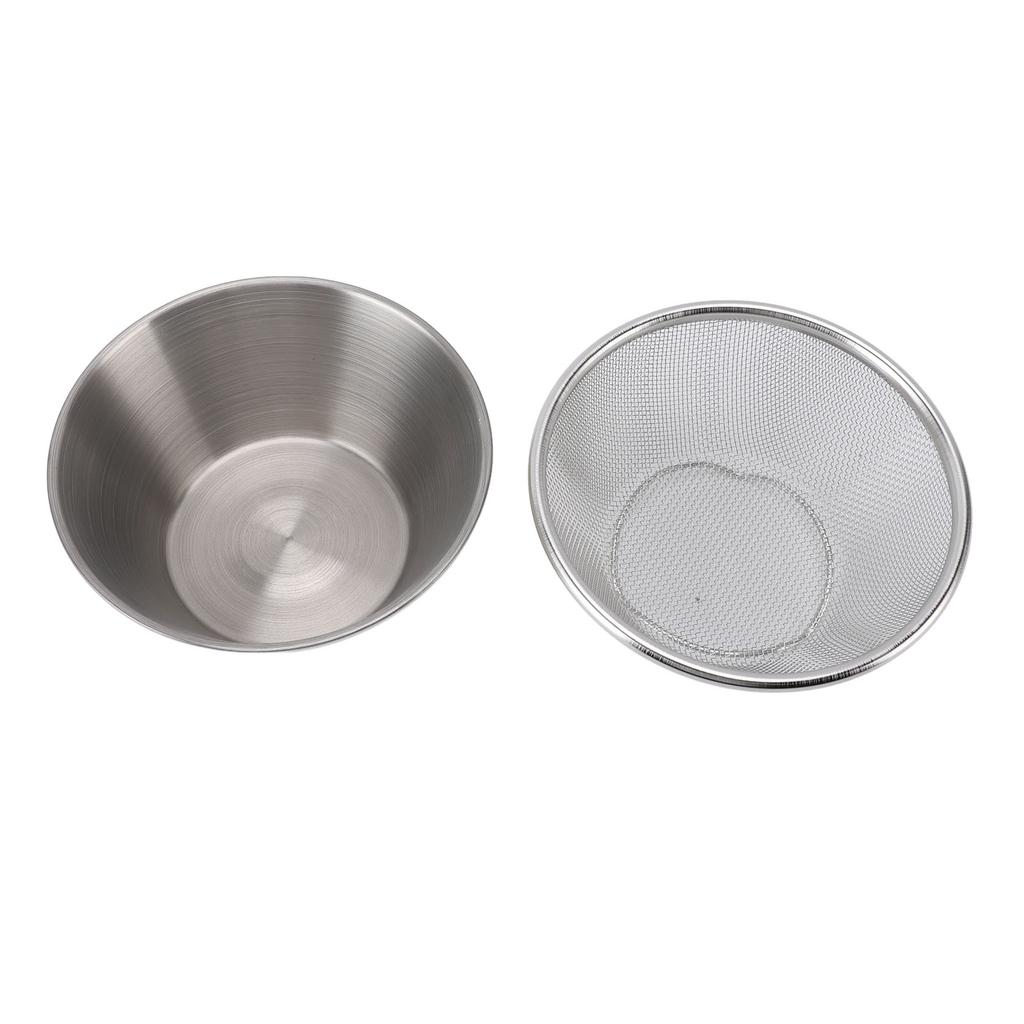 304 Stainless Steel Colander with Mixing Bowl Portable Kitchen Microporous Strainer for Washing