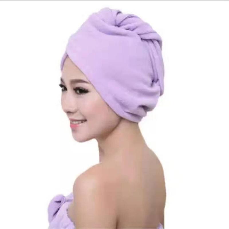 Women's Fast Super Absorbent Dry Magic Hair Towel Microfiber Wrap Hair Bath Towel Hat