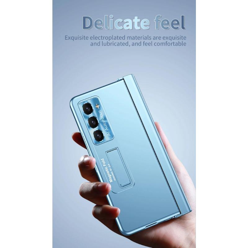 With Touch Pen Case Hinge Magnetic Armor Plating Kickstand 360 Full Protector Folding Cover For Samsung Galaxy Z Fold 6 5 4 3