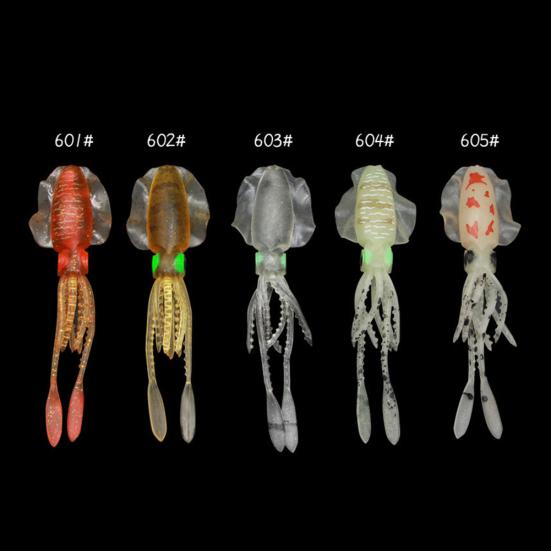 MUQZI Sports Accessory Artificial Squid Cuttlefish Shape Night Fishing Soft Lure Bait Tackle Accessory