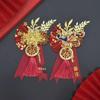 Dragon Phoenix Wedding Boutonniere & Bouquet Set for Groom and Bride - Elegant Full Set