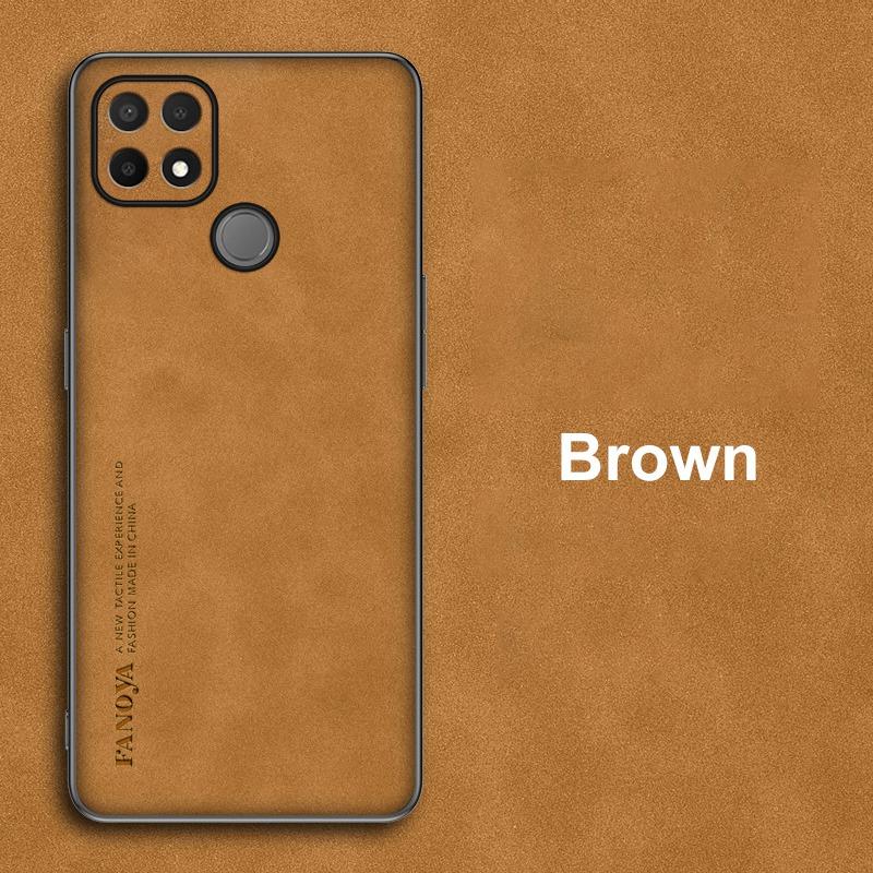 For OPPO A15 A15S Case Luxury PU Leather Phone Case For OPPO A15 S Back Cover Matte Silicone Shockproof Full Protection Coque