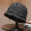 Ins Niche Design Sense Knitted Hollow Wool Hat Women's Autumn and Winter Warm Ear Protection Headgear Hat Showing Face Small Bucket Hat
