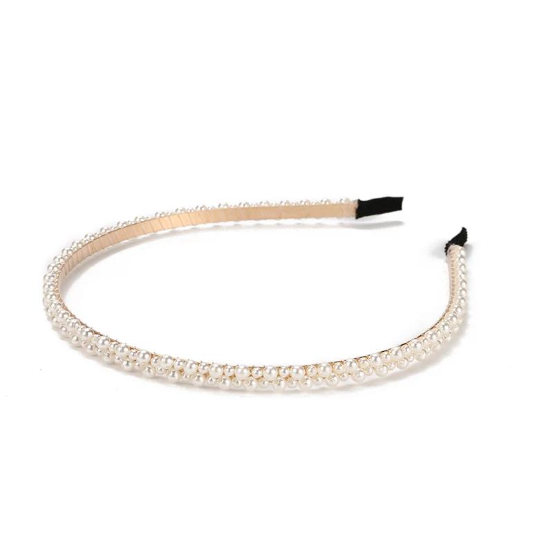 Neues Perlen-Haarband Damenmode Einfaches Rutschfestes Stirnband Elastisches Make-up Waschgesicht Reif Haarband Mädchen Haarschmuck