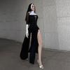 Sexy Nonnenkostüm Damen Halloween Cosplay Hexe Priesterin Bühnenauftritt Outfit Baumwollmischung S M L XL