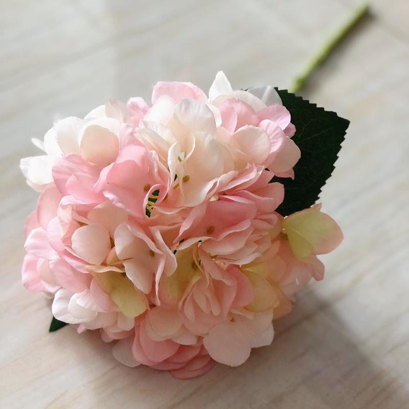 1pc Hydrangea Artificial Flower 37cm , Lifelike Silk Flowers DIY Wedding Bouquet Fake Flower for Table Centerpieces Home Decoration
