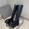 European boots Knight boots Women's 2025 autumn and winter thick-soled muffin boots Locomotive boots Skinny boots