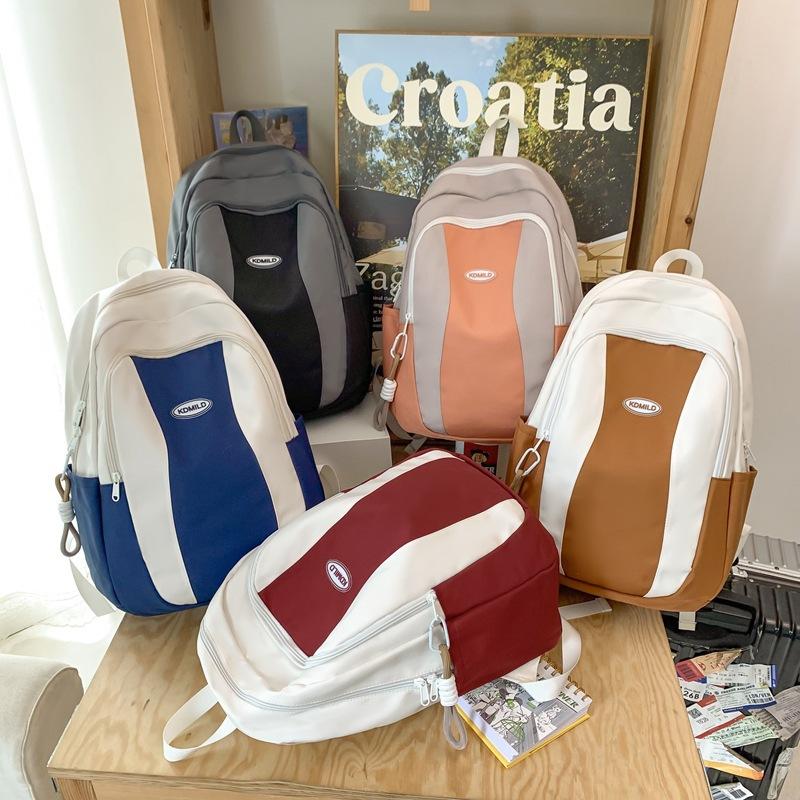 Schoolbag backpack 1011 new, American casual retro versatile couple backpack fashionable and simple student schoolbag
