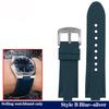 Gummi-Uhrenarmband für Tissot PRX Serie Super Player T137.410 Armband Sport Wasserdicht Silikon Weiches Armband Schwarz Blau 24x12mm
