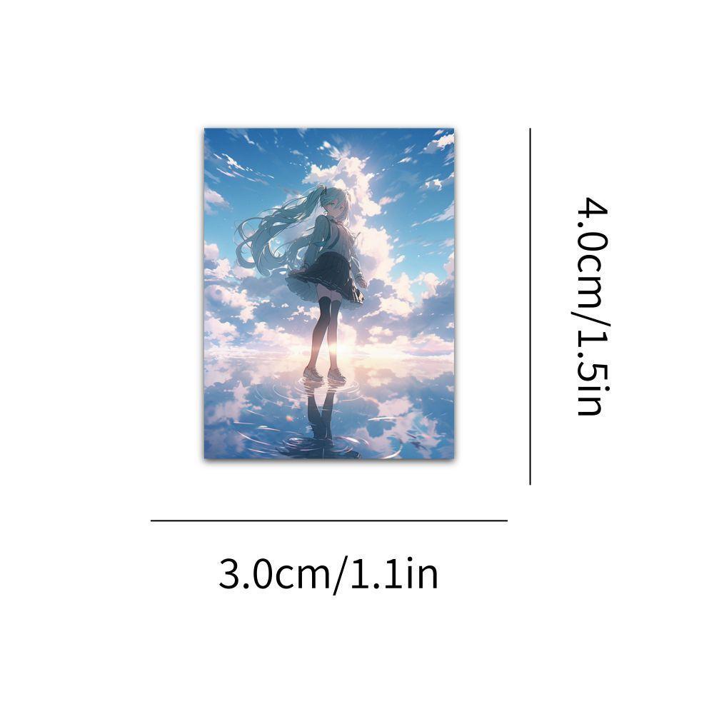 63PCS of Hatsune Miku Stickers for Anime and Cartoon-themed Water Bottles, Tablet PCs, and Waterproof Decorative Stickers
